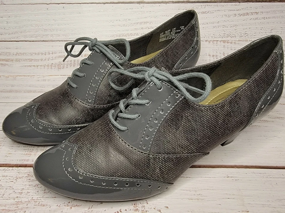 Vestido de salón Gianna estilo suave para mujer 7,5 mediano, gris carbón/patente Foto 3 de 4