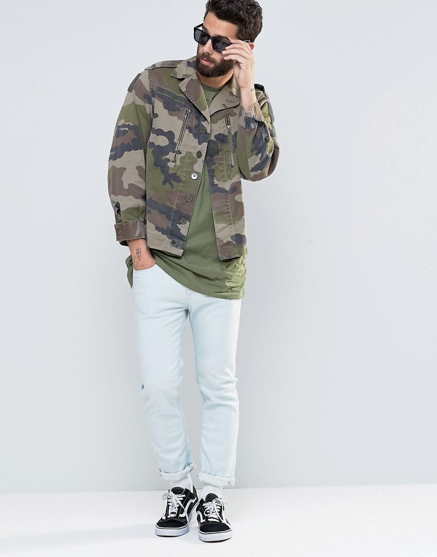 vintage French F2 camo jacket army military camouflage 1980s CCE