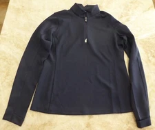 CUTTER & BUCK Womens NAVY BLUE Long Sleeve DryTec Pullover Active Top Large NWT