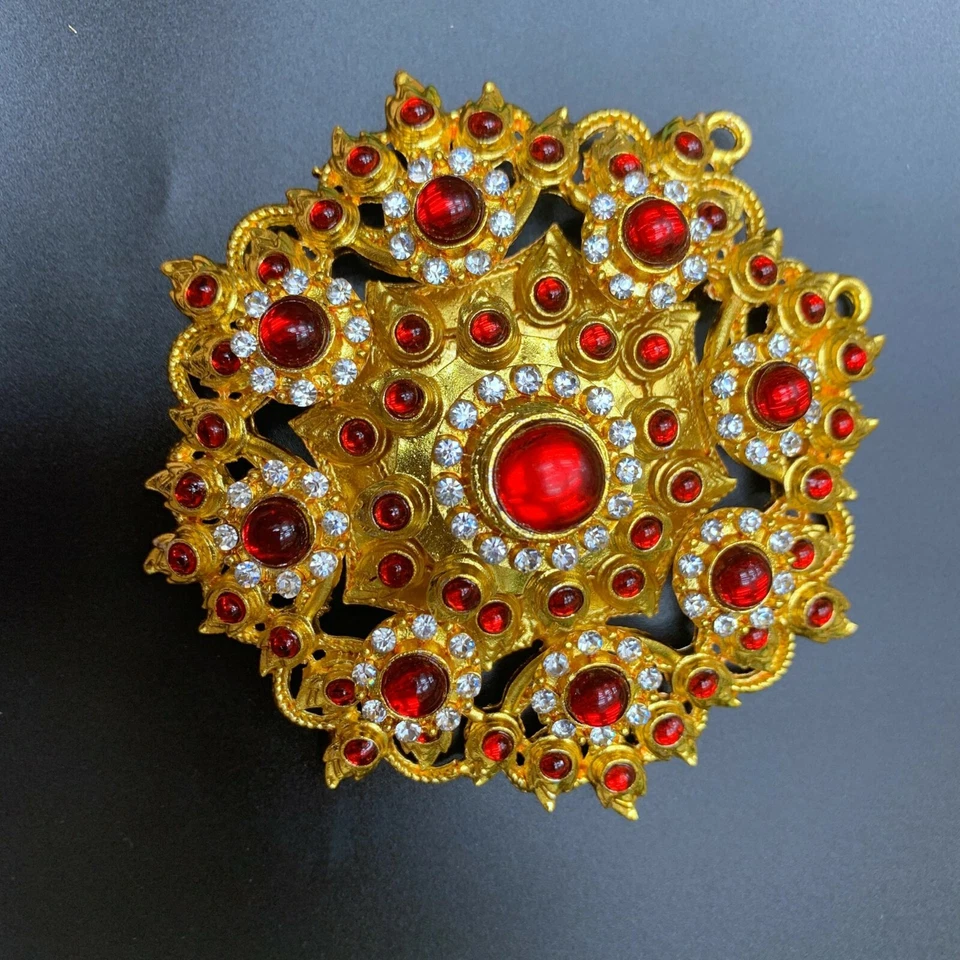 Vintage Thai Bride Jewelry Set Dance Show Costume Wedding Dress Accessories - Image 4 of 4