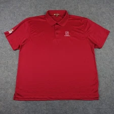 Stanford University Shirt Mens XXLarge Red Polo Cardinal Harriton College Active