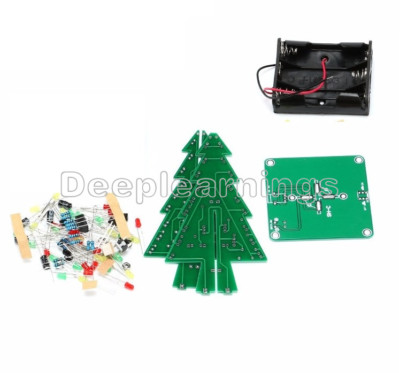 DIY Light Christmas Tree Led Kit Professional Flash Green Red Led Circuit New