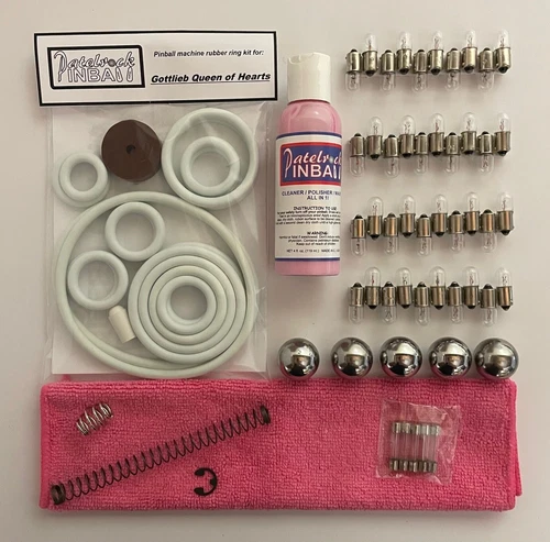 1952 Gottlieb Queen of Hearts Pinball Machine Maintenance Tune Up Kit