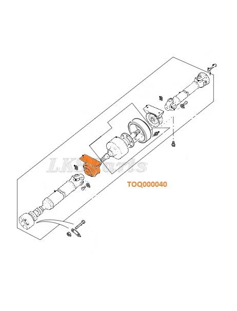 Land Rover Freelander Drive Shaft Support Mount and Bearing kit Set x2 TOQ000040 - Image 4 of 4