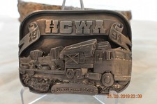 HCWA Belt Buckle Hesston Truck Driver 1991 Siskiyou Vintage Workers NOS Limited