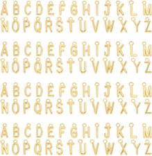 4 Sets Alloy Metal A-Z Alphabet Letter Charms Spacer Beads for DIY Craft Bracele
