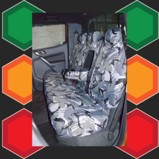 Grey Camo Tailored Waterproof Rear Back Seat Cover For Ford Ranger 2012