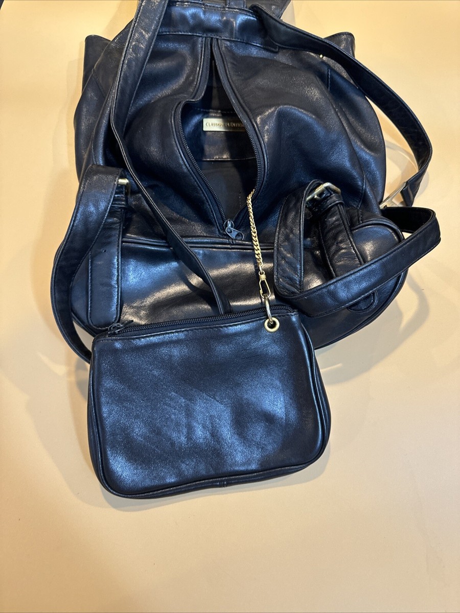 Classiques Entier Black Leather Backpack Leather Backpack in Cuoio Black Mod 130 – The Dust Company main image 4