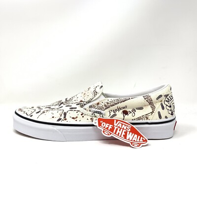 vans x harry potter slip on marauder's map skate shoe