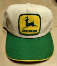 VTG John Deere Patch Trucker two tone Hat Cap SnapBack Mesh USA K products
