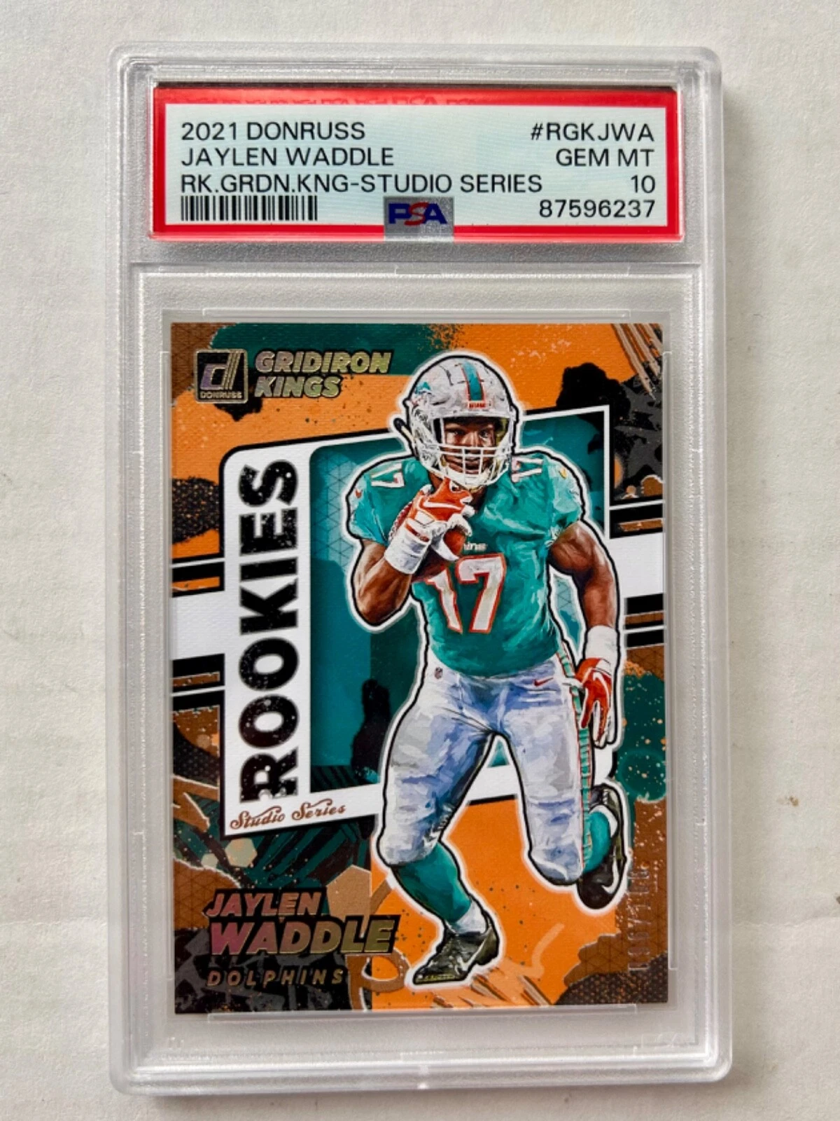 Jaylen Waddle Panini Donruss Rookie Gridiron Kings #RGKJWA Studio Series