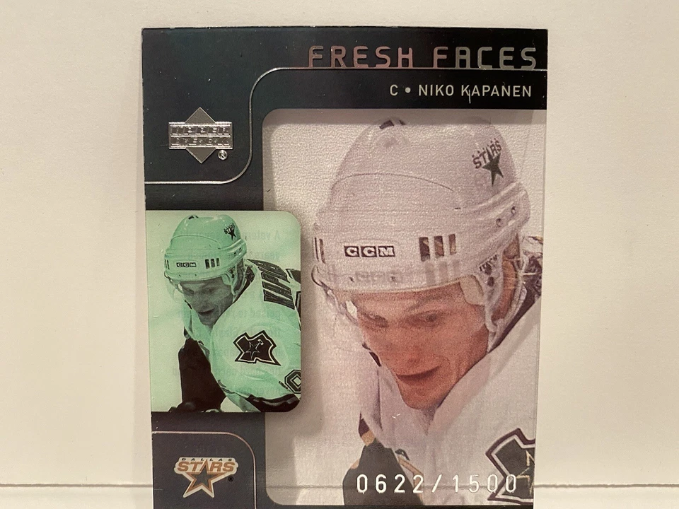 2001-02 Upper Deck Ice Fresh Faces /1500 Niko Kapanen #52 Rookie Hockey Card NHL - Image 2 of 4