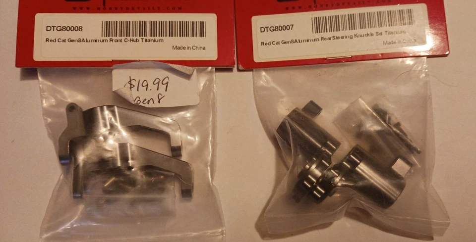 Redcat Gen8 DTG80007 Steering Knuckle,  8813 Mod1 13T Gear & DTG80008 C-Hub - Image 4 of 4