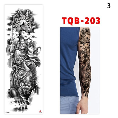 Temporäre Vollarm-Tattoo-Aufkleber Wasserdicht Großes Fake-Tattoo ∧ - Bild 12 von 29