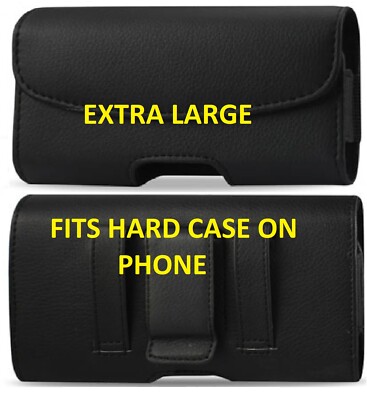 XL BELT CLIP LEATHER HOLSTER FITS A HARD CASE ON SAMSUNG GALAXY NOTE 8 NOTE 9 