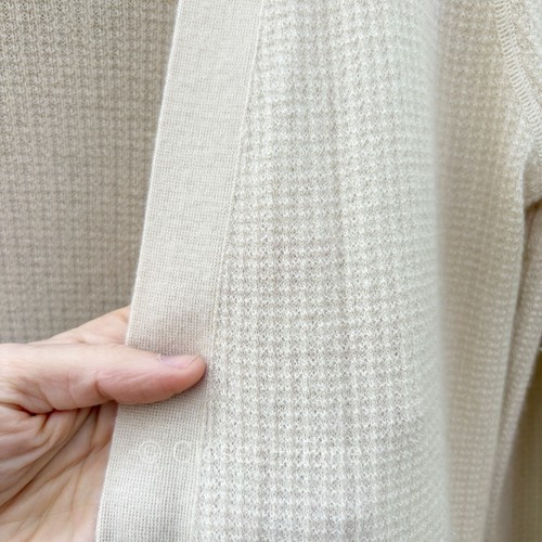 Theory Torina Kaschmir Strickjacke creme beige Gr. Small Waffelstrick Pullover - Bild 6 von 13