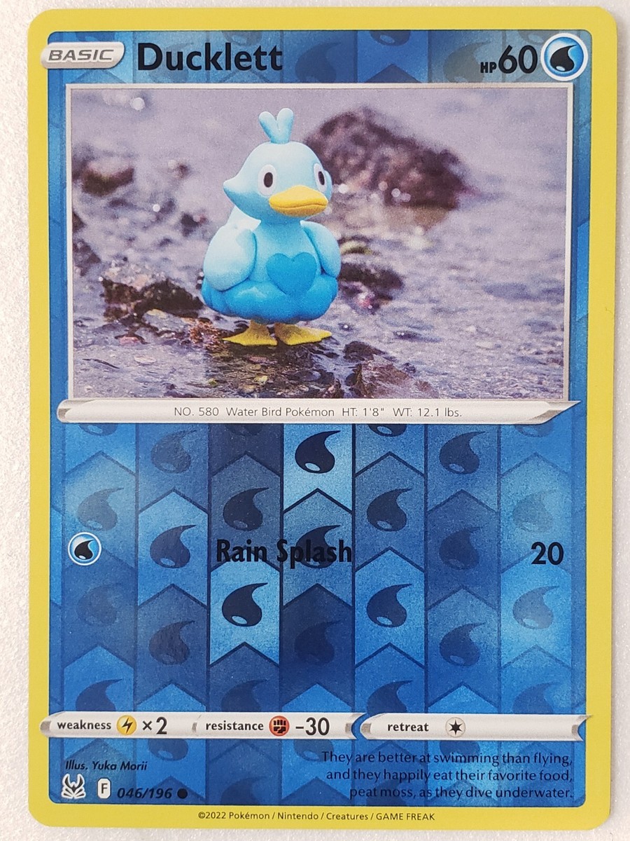 REVERSE HOLO Ducklett 046/196 NM / M - Yuka Morii Clay Lost Origin