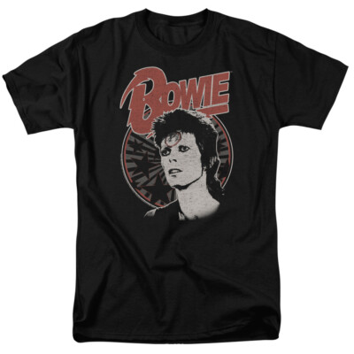 David Bowie Space Oddity T Shirt Licensed Rock Band Merchandise Black 