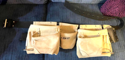 New without Tags AWP Leather Tool Belt Pouch Up to 50'' Waist Excellent Condition