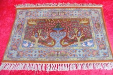 Schöner, alter ,feiner Orientteppich ,Wandteppich , Motivteppich ,Seide 