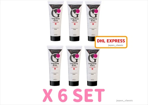 MANDOM LONG KEEP GEL SUPER HARD 225g X 6 SET