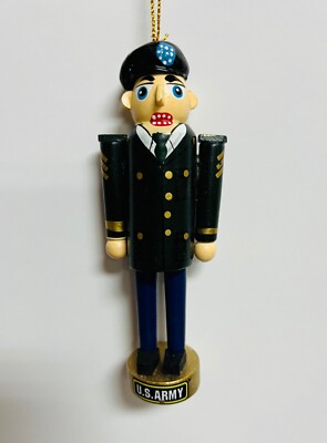 Kurt Adler 5'' United States Army Private Nutcracker Christmas Ornament AM9131
