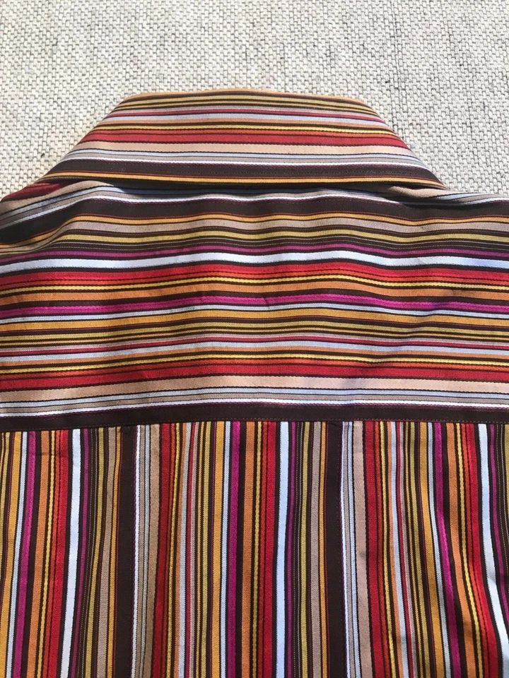 Camisa para hombre Paul & Shark Yachting a rayas medianas botones delanteros manga larga #1297 Foto 2 de 4