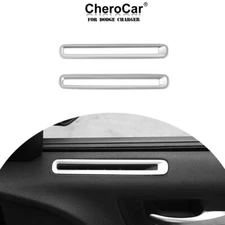 2X Inner Door Side Air Vent Outlet Cover Trim Bezel For Dodge Charger 11+ Silver