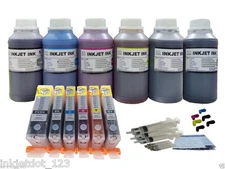 6x250ml refill ink + refillable cartridges for Canon Pixma MG6320 MG7120 IP8720