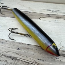 Poe’s Giant Jackpot 6-1/2” Wood Topwater Musky Lure – Perch Color