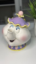 Vtg Schmid Disney Mrs Potts Beauty and the Beast Ceramic Teapot Music Box 1990's