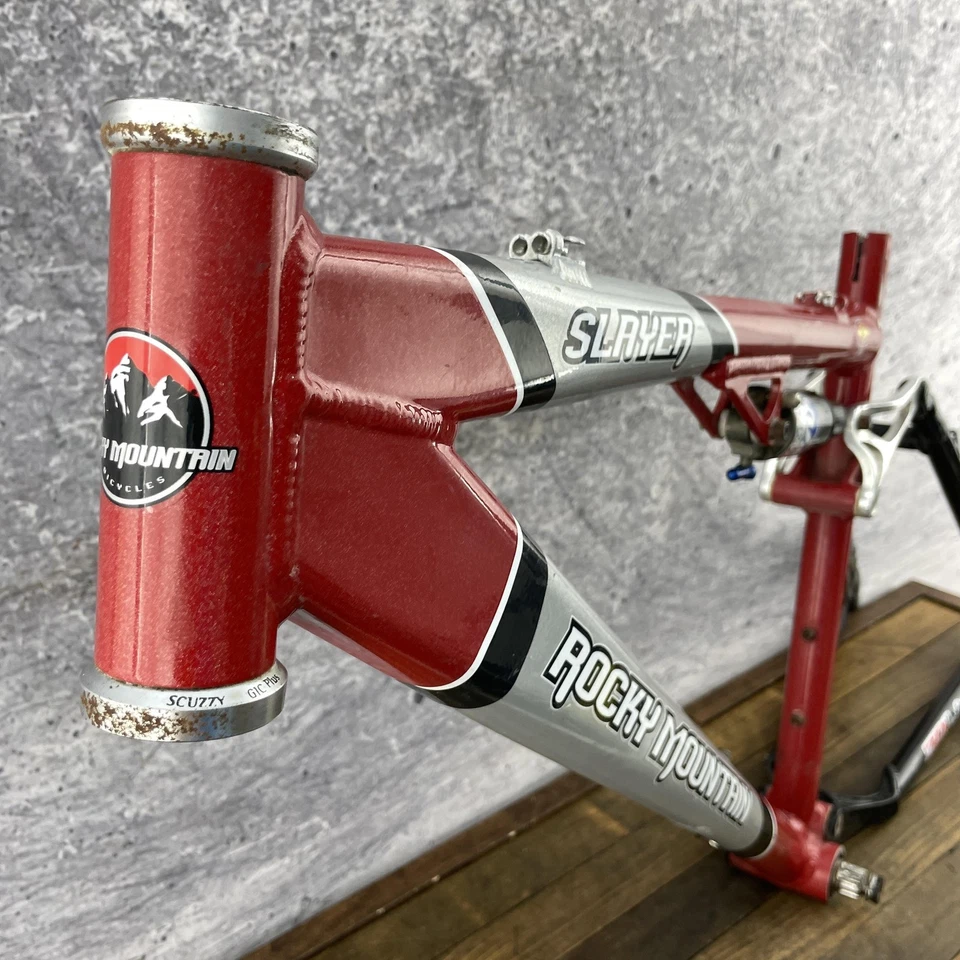 Cuadro de bicicleta Rocky Mountain Slayer de colección 18" suspensión 3D mediana años 90 MTB Fox Foto 2 de 4