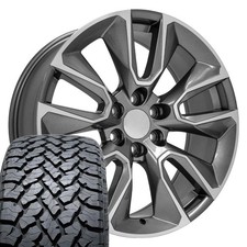 Oe Wheels Cv32 22x9 Gunmetal Rims 28545r22 At Tires Set 6x139.7