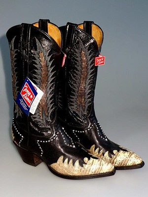な*の様 TONY LAMA Ｂoots VTG.TONY LAMA MENS SIZE 8D FIREWALKER LIZARD LEATHER COWBOY BOOTS