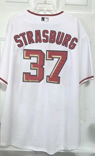 Majestic Washington Nationals Jersey Home White Stephen Strasburg Size 54 2Xl