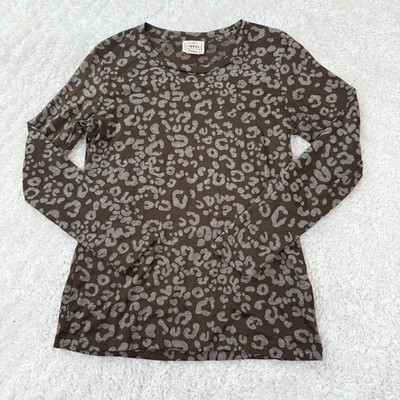 Ariat Shirt Womens Medium Leopard Animal LS Top Western Rodeo Cowgirl Ranch Boho