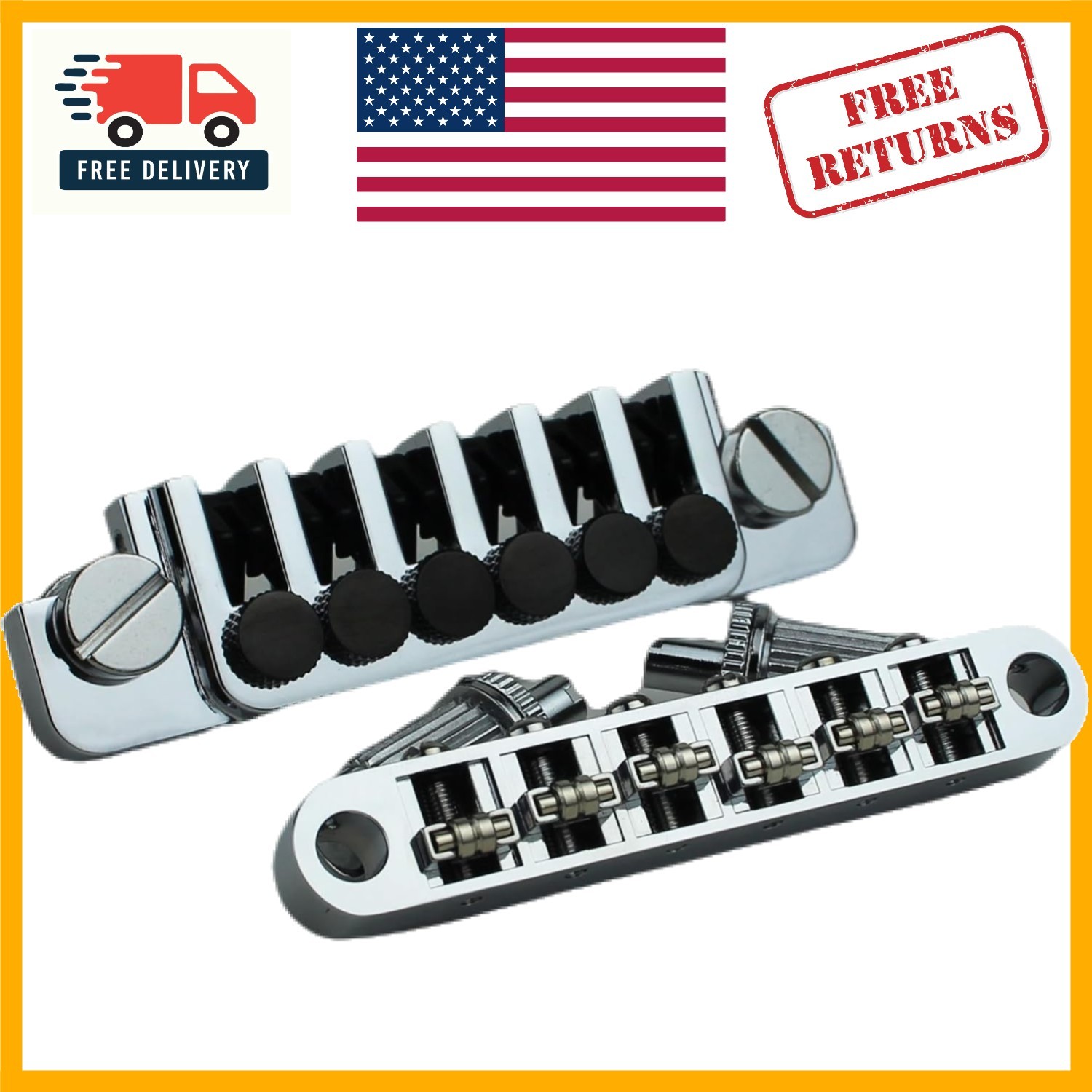 Upgrade Your LP Guitar: GM005 Roller Saddle Bridge & Vintage TP-6 Stop Bar Combo