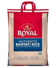Royal - Naturally Aged Authentic Long Grain Indian White Basmati Rice - 15 lbs