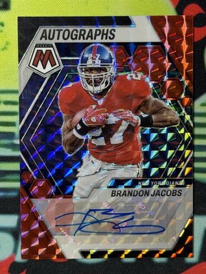 2023 Panini Mosaic #AM-BJ Brandon Jacobs Autographs Mosaic Red #/199