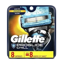 Gillette ProGlide Chill Razor Cartridges 8 Count - 1 Pack New