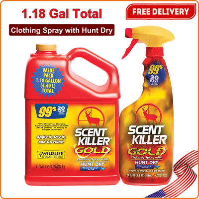 Wildlife Research Scent Killer Gold Spray Combo Pack 1.18 Gallon (4.49 L) Total