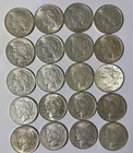 20 Silver Peace Dollars mixed dates and mints.  Circulated, XF average condition