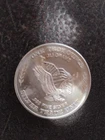 Troy Ounce .999 Fine Silver Trade Unit Round – Eagle & American Flag Design
