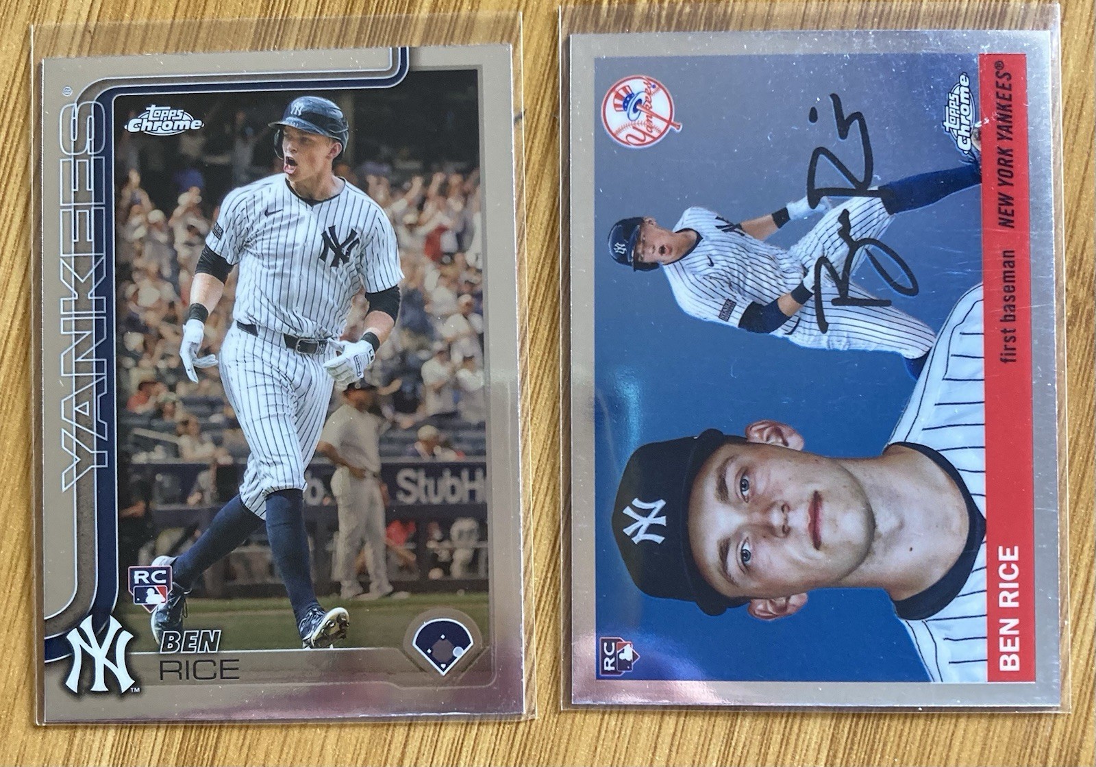 (2X) BEN RICE /{2X) CHROME ROOKIE-RC /(2) 2025 Topps CHROME #139 ...