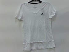 Adidas Women's Small Ultimate 2.0 White V-Neck Athletic T-Shirt