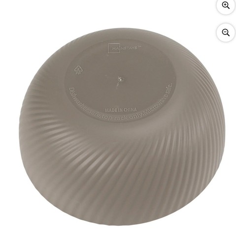 Set of 4 MAINSTAYS Plastic 38oz Cereal Bowls Round Textured BPA Free Beige - Picture 4 of 6