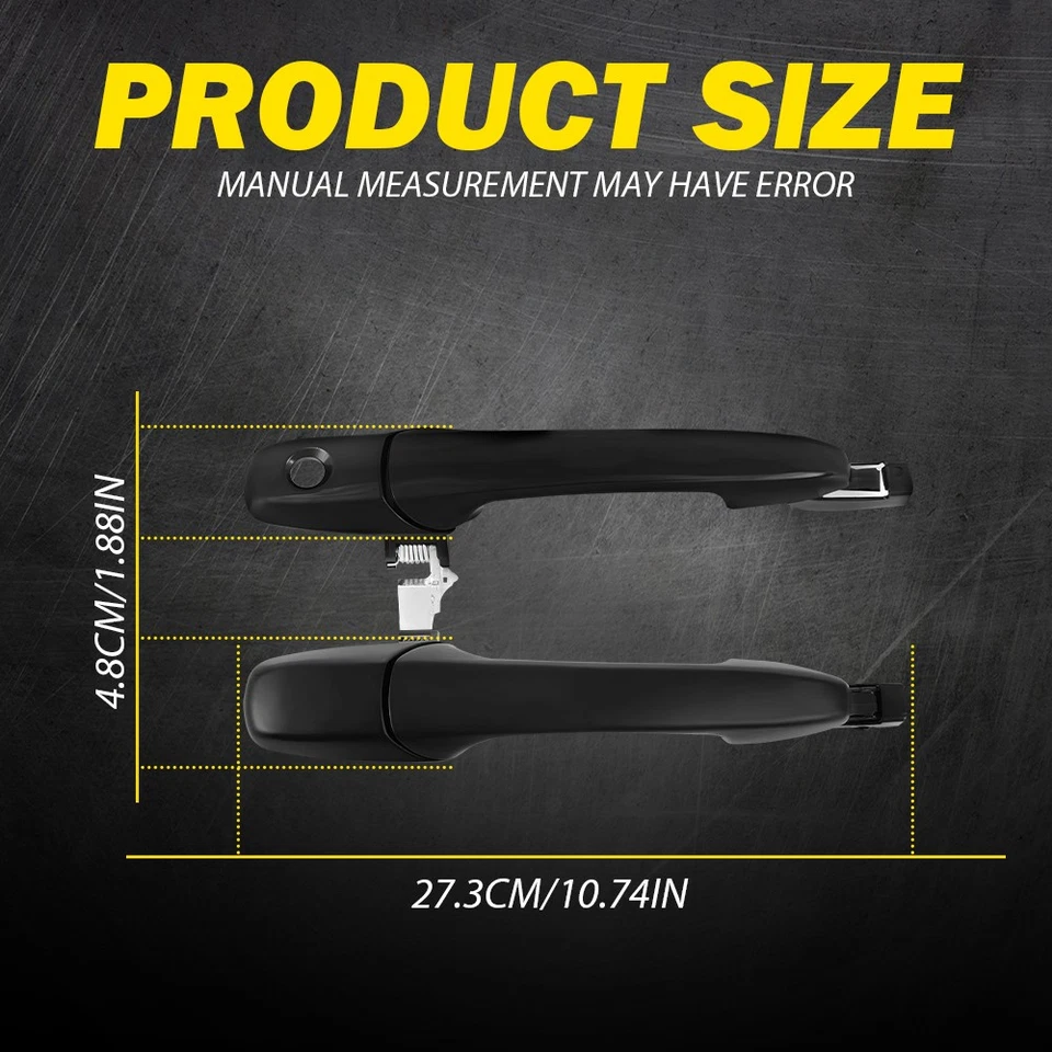 2 peças maçaneta externa para porta dianteira direita+lado esquerdo para 2009 2004-08 Mazda 3 - Imagem 4 de 4