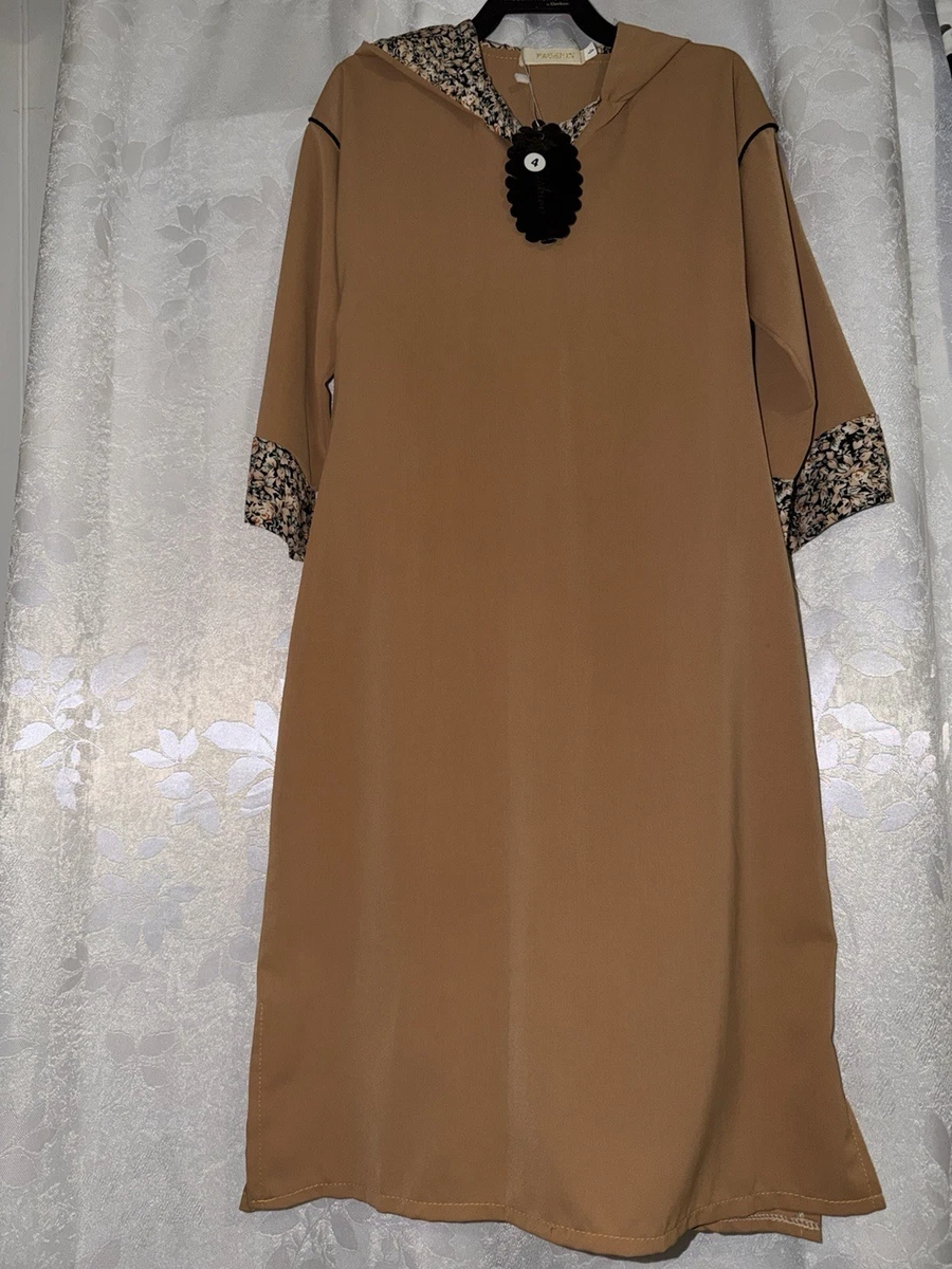 brown 3 4 sleeve dress Wheat Pintuck Collar Dress 3/4 Sleeve main image 1