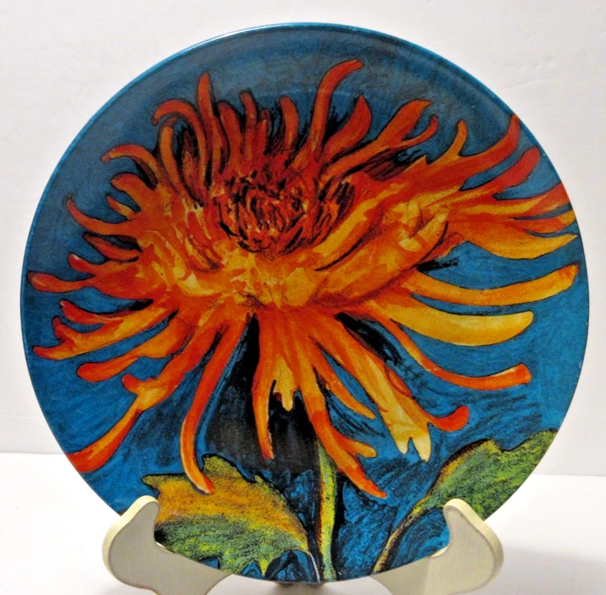 Susan Winget Cracker Barrel 3 Side Bread Dessert Plates Country Style Flowers 8" - Image 4 of 4