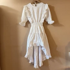 Misa Los Angeles Doutzen dress Small Hi Low Cottage Core Prairie Cotton